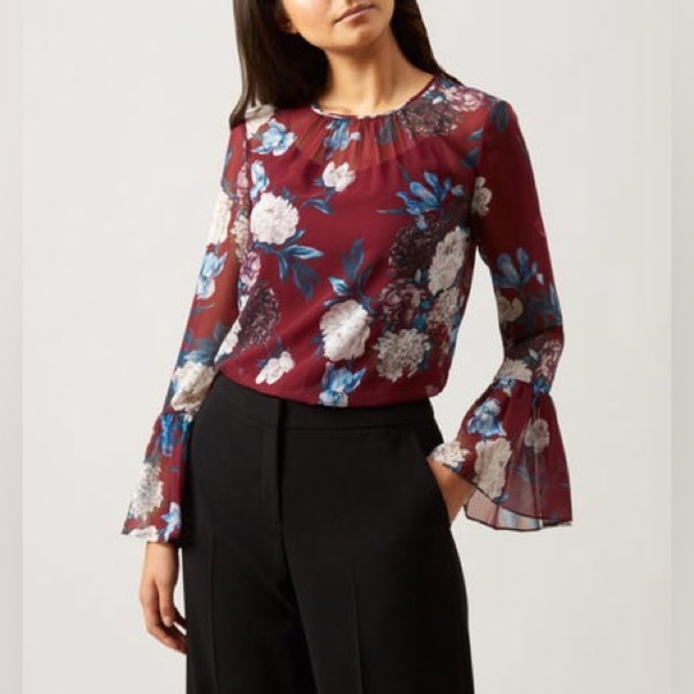 Hobbs Floral Malin Blouse NEW